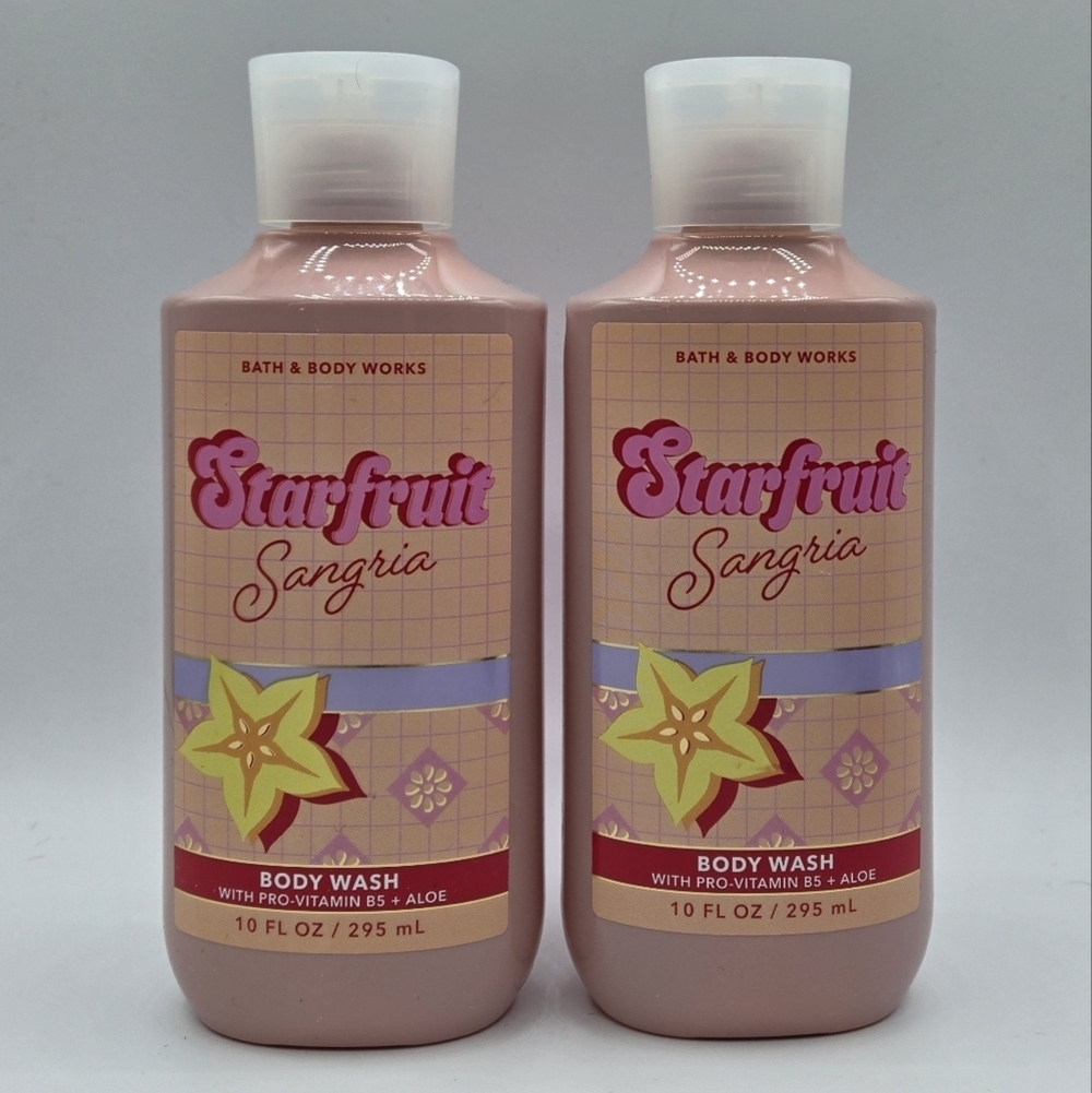Bath and Body Works Starfruit Sangria Body Wash Bundle Set